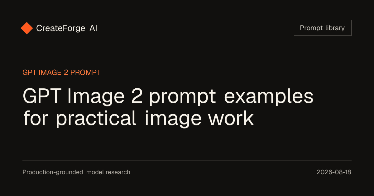 GPT Image 2 prompt examples for practical image work editorial cover