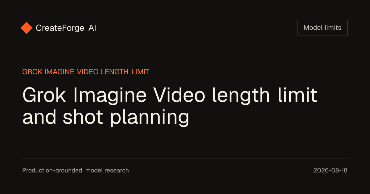Grok Imagine Video length limit and shot planning editorial cover