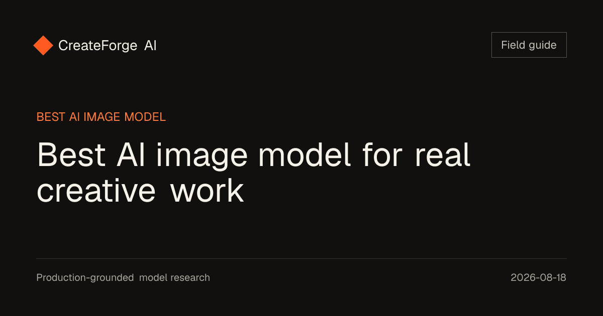 Best AI image model for real creative work editorial cover