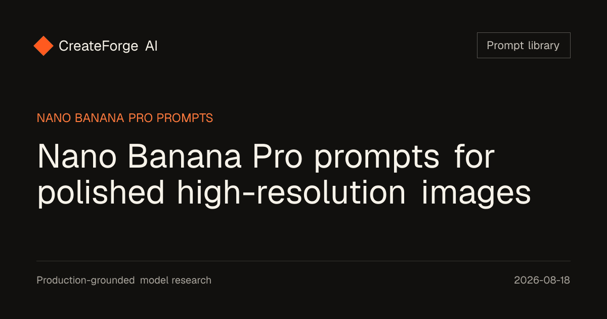 Nano Banana Pro prompts for polished high-resolution images editorial cover