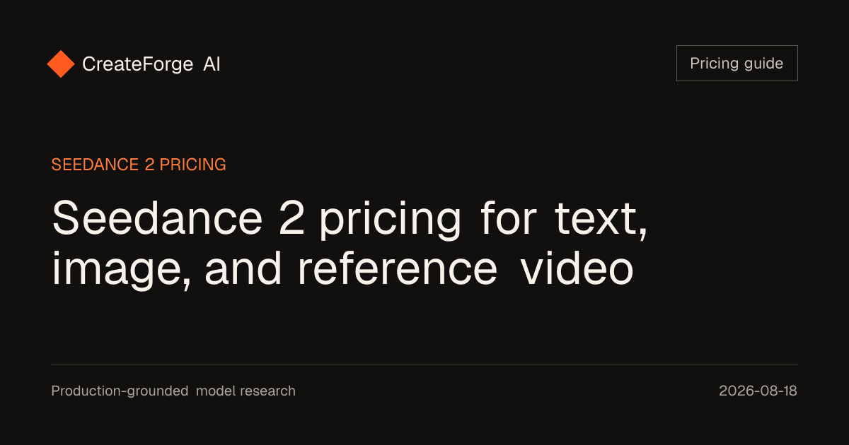 Seedance 2 pricing for text, image, and reference video editorial cover